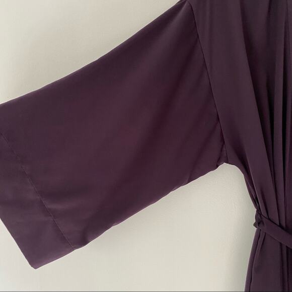Natori Purple Deep Plum Wrap Robe size small - Picture 2 of 6